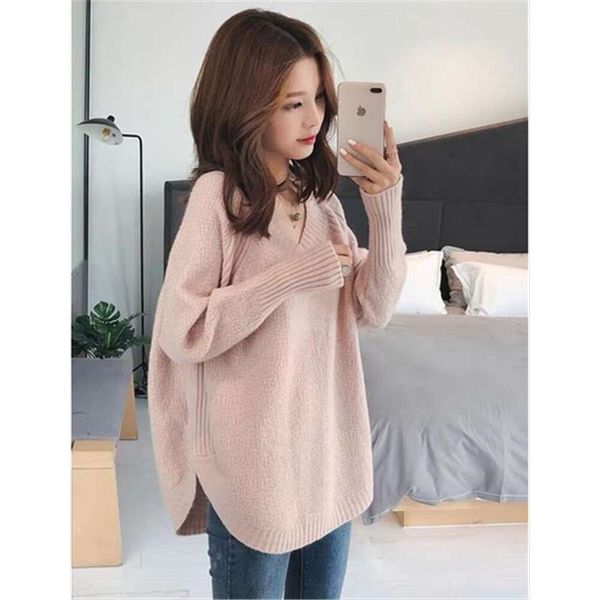 lazy wind loose womens sweaters very fairy western style all matching super cec v neck with sweater base shirt, White;black
lazy wind loose womens sweaters very fairy western style all matching super cec v neck with sweater base shirt, White;black