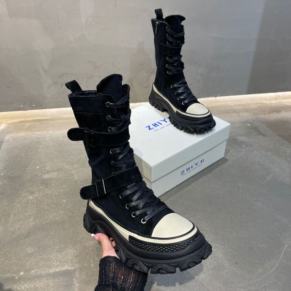 thick-soled canvas boots women's autumn new retro old tooling knight boots high-canvas shoes women platform heels for girls party shoes, Black
thick-soled canvas boots women's autumn new retro old tooling knight boots high-canvas shoes women platform heels for girls party shoes, Black