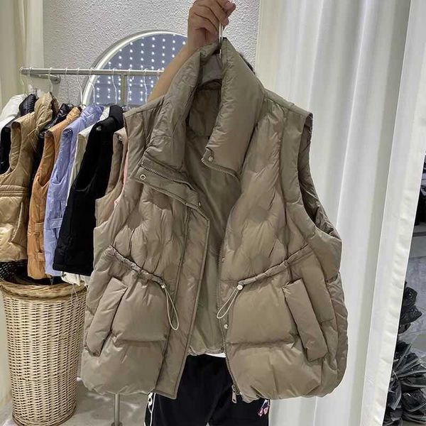 2023 autumn/winter new down women's outwear lightweight loose versatile casual adhesive stand neck vest, Black;white
2023 autumn/winter new down women's outwear lightweight loose versatile casual adhesive stand neck vest, Black;white