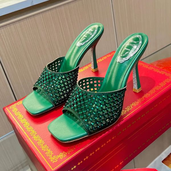 rene caovilla crystal slippers rhinestones open-toe mules slides sandals heels slip onstiletto heel shoes women's luxury designer leath, Black
rene caovilla crystal slippers rhinestones open-toe mules slides sandals heels slip onstiletto heel shoes women's luxury designer leath, Black