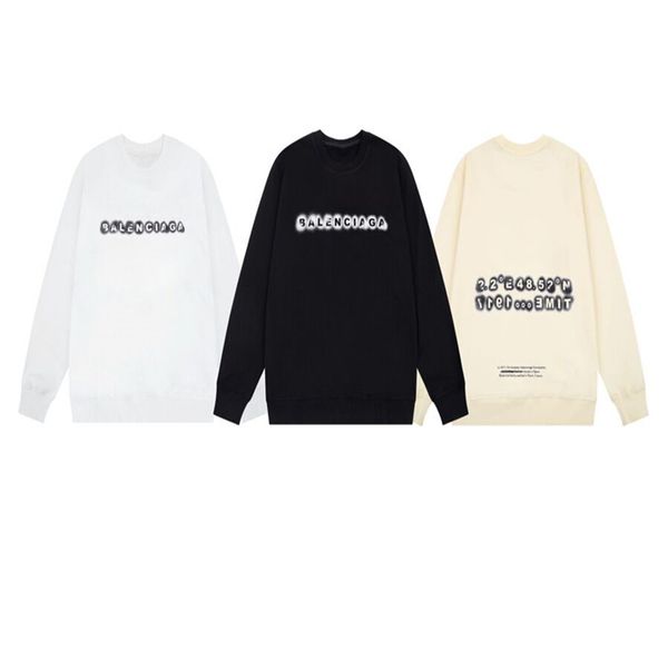 2023 autumn/winter new pullover letter pattern printed long sleeve sweater pure cotton rib round neck q206, Black;brown
2023 autumn/winter new pullover letter pattern printed long sleeve sweater pure cotton rib round neck q206, Black;brown