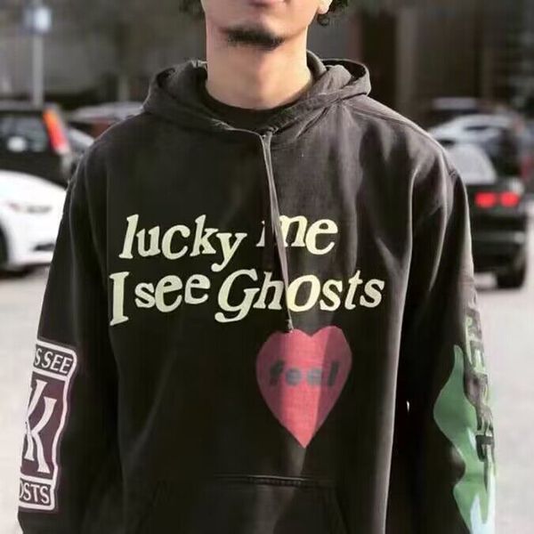 2023 new mens clothing hoodies "lucky me i see ghosts" print hoodie sweatshirts mens women designer hoodies pullover autumn winter, Black
2023 new mens clothing hoodies "lucky me i see ghosts" print hoodie sweatshirts mens women designer hoodies pullover autumn winter, Black
