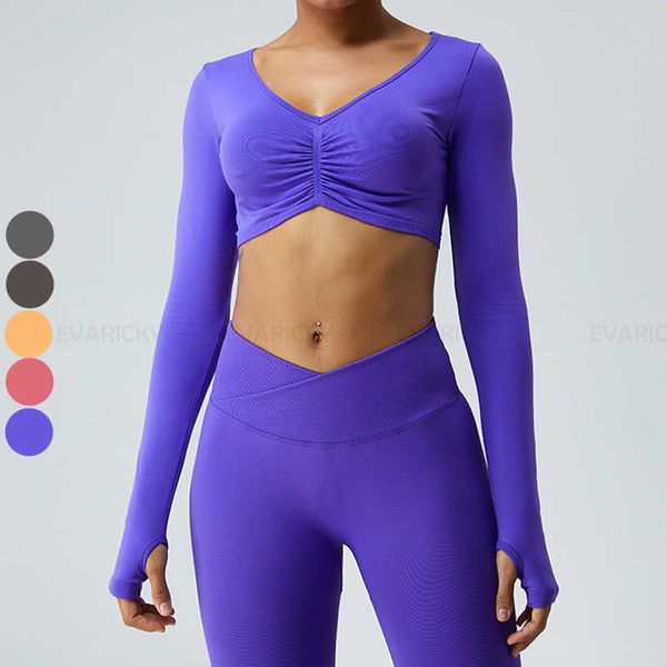 sport lu lu women's front ruched design long sleeve cropped t-shirt fitness workout exercise athleticswear yoga crop women with thumb h
sport lu lu women's front ruched design long sleeve cropped t-shirt fitness workout exercise athleticswear yoga crop women with thumb h