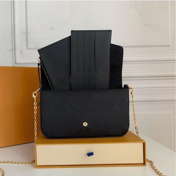 classic fashion women designer shoulder bag 3 pcs/set lady leather crossbody purse messenger bags with box date code clutch chain wallet
classic fashion women designer shoulder bag 3 pcs/set lady leather crossbody purse messenger bags with box date code clutch chain wallet