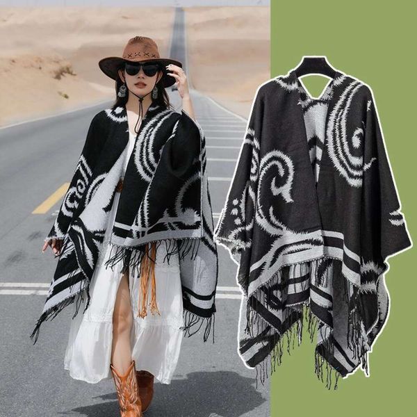 retract styled auspicious scarves cloud ethnic style shawl womens autumn and winter thick warm imitation cashmere, Blue;gray
retract styled auspicious scarves cloud ethnic style shawl womens autumn and winter thick warm imitation cashmere, Blue;gray