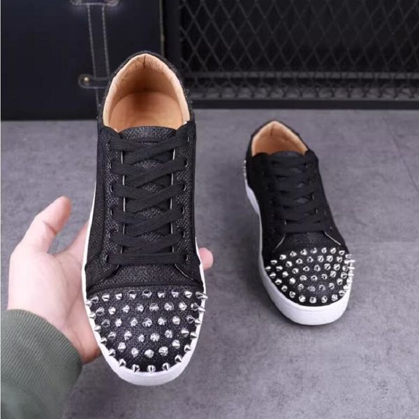 luxury men rivet casual shoes rubber sole flats low sneakers spiked shoes runway casual sneakers 1aa45, Black
luxury men rivet casual shoes rubber sole flats low sneakers spiked shoes runway casual sneakers 1aa45, Black