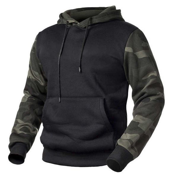 new men's autumn and winter casual sweater camouflage color matching hooded large size sweater top, Black
new men's autumn and winter casual sweater camouflage color matching hooded large size sweater top, Black