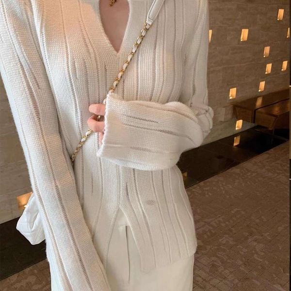 zhiqing womens clothing sweaters soft and glutinous pearl mother of hollow design unique split sweater early autumn, White;black
zhiqing womens clothing sweaters soft and glutinous pearl mother of hollow design unique split sweater early autumn, White;black