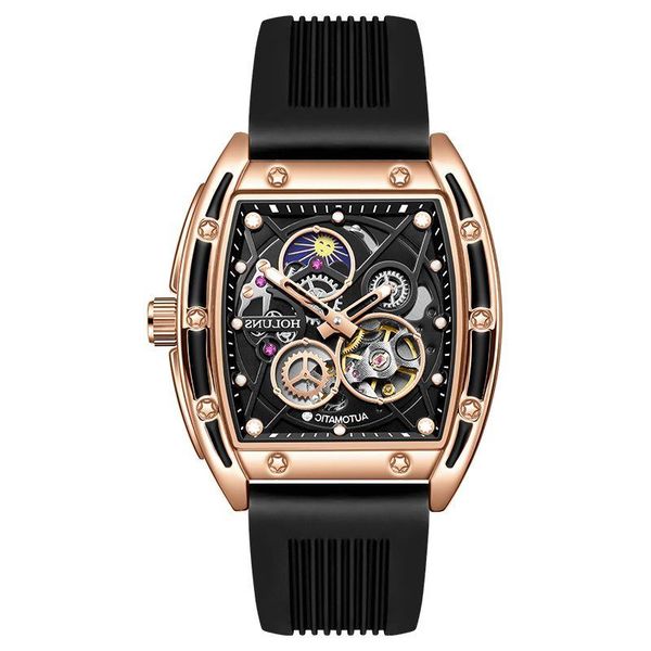 holuns new silicone out multifunctional men's watch mechanical movement luxury hollow belt 42mm watch gold ekljf, Slivery;brown
holuns new silicone out multifunctional men's watch mechanical movement luxury hollow belt 42mm watch gold ekljf, Slivery;brown
