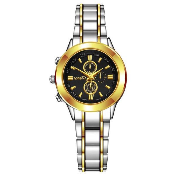 steel fake three-eye belt ladies watches watch casual women's watch gold nonfp, Slivery;brown
steel fake three-eye belt ladies watches watch casual women's watch gold nonfp, Slivery;brown