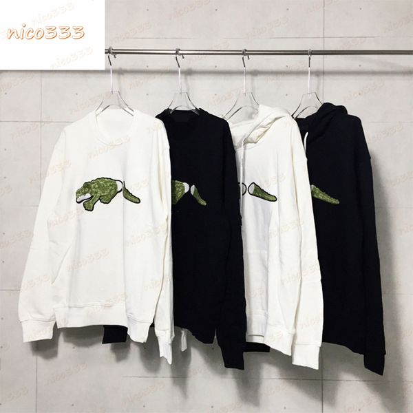 23ss new broken tail crocodile letters printed pattern cotton loose black and white versatile casual men and women drawstring hoodie
23ss new broken tail crocodile letters printed pattern cotton loose black and white versatile casual men and women drawstring hoodie