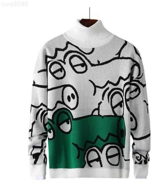 men's slim sweaters autumn winter anime sweater men cute cartoon pullovers 2023 casual turtleneck knitted mens clothingfsxy, White;black
men's slim sweaters autumn winter anime sweater men cute cartoon pullovers 2023 casual turtleneck knitted mens clothingfsxy, White;black