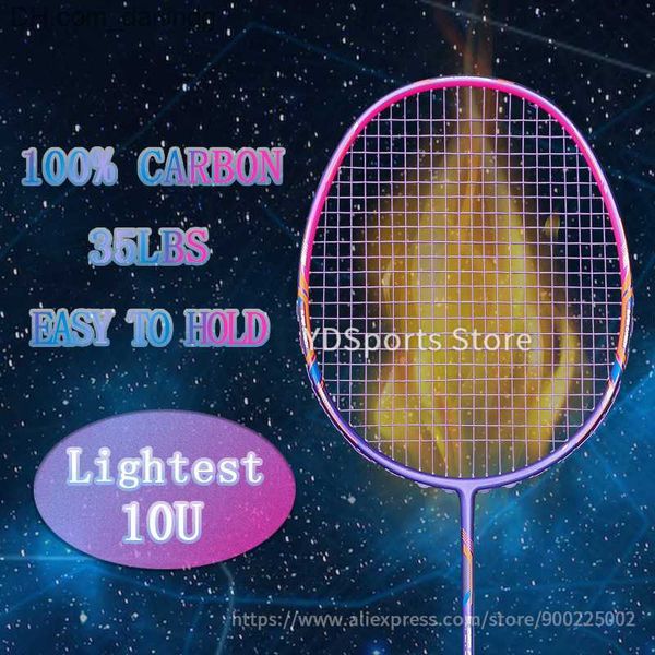 badminton rackets lightest 10u max tension 35lbs full carbon fiber badminton rackets with string bags g5 13kg training racquet sports speed
badminton rackets lightest 10u max tension 35lbs full carbon fiber badminton rackets with string bags g5 13kg training racquet sports speed
