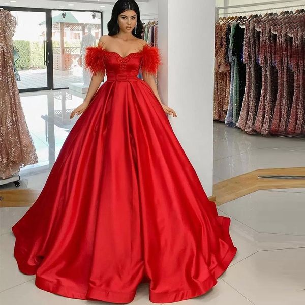 arabic dubai red satin prom dress feather off shoulder women party night evening gowns pleats ruffles customized robe de soiree, Black;red
arabic dubai red satin prom dress feather off shoulder women party night evening gowns pleats ruffles customized robe de soiree, Black;red