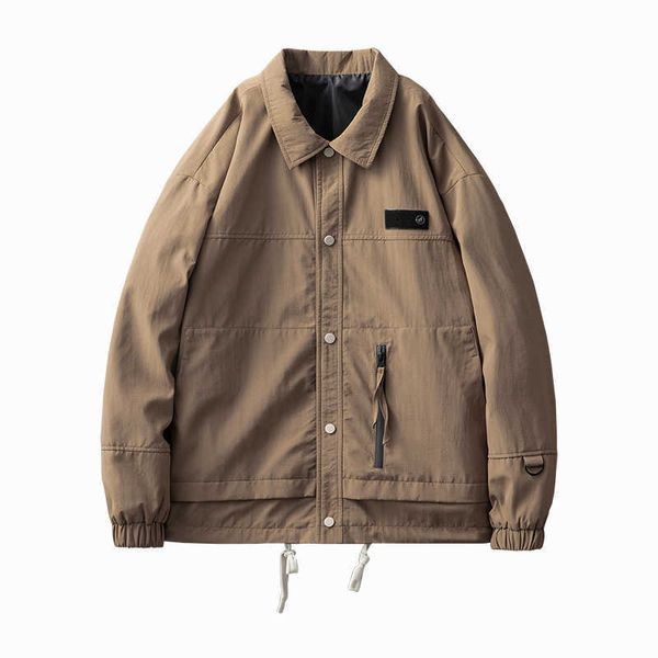 spring and autumn new trend thin fashion work coat men's standing collar jacket, Black;brown
spring and autumn new trend thin fashion work coat men's standing collar jacket, Black;brown