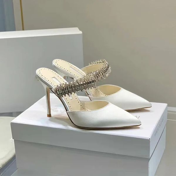 women pumps pointed toe baotou slippers 90mm thin high heels rhinestone bling party high-heeled shoes for style summer and spring multi-func, Black
women pumps pointed toe baotou slippers 90mm thin high heels rhinestone bling party high-heeled shoes for style summer and spring multi-func, Black