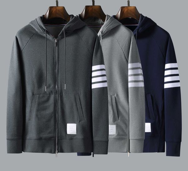 tb jl zipper fashion brand yarn-dyed four bar sweater cardigan terry cotton coat hooded sweater for men's wear, Black
tb jl zipper fashion brand yarn-dyed four bar sweater cardigan terry cotton coat hooded sweater for men's wear, Black