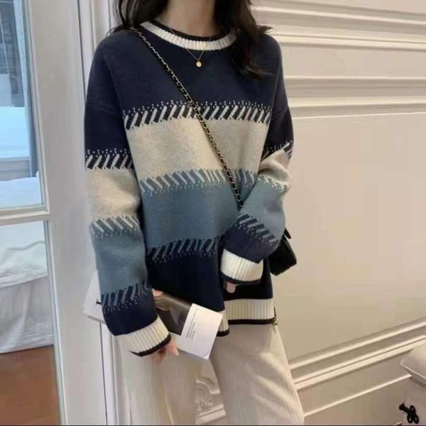 gentle fashion western color lazy sweater womens autumn and winter style han fan loose t shirt, White;black
gentle fashion western color lazy sweater womens autumn and winter style han fan loose t shirt, White;black