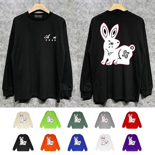 designer tide brand long sleeved streetwear amiris men's t-shirts cartoon little white rabbit printed t shirt high street round neck ca, White;black
designer tide brand long sleeved streetwear amiris men's t-shirts cartoon little white rabbit printed t shirt high street round neck ca, White;black