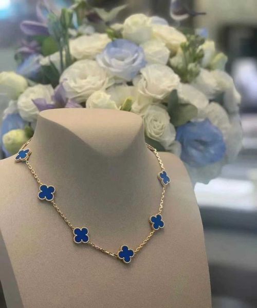 fashion luxury 4/four leaf clover ten flowers four grass necklace women's light luxury v gold thick plating 18k rose blue jade medal hi, Silver
fashion luxury 4/four leaf clover ten flowers four grass necklace women's light luxury v gold thick plating 18k rose blue jade medal hi, Silver