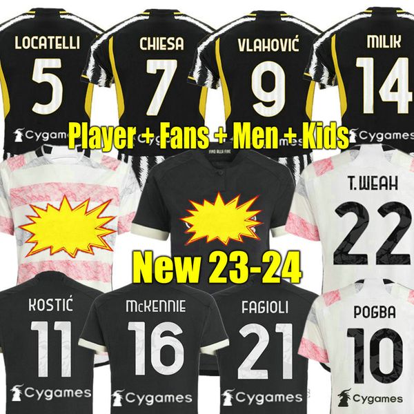 t.weah 23 24 pogba soccer jerseys 2023 2024 fans player version juventuse milik vlahovic danilo locatelli chiesa fagioli bonucci kostic foot, Black;yellow
t.weah 23 24 pogba soccer jerseys 2023 2024 fans player version juventuse milik vlahovic danilo locatelli chiesa fagioli bonucci kostic foot, Black;yellow