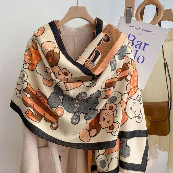 autumn and winter shawl bear neckerchiefs like imitation cashmere scarf womens fashion versatile warmth, Blue;gray
autumn and winter shawl bear neckerchiefs like imitation cashmere scarf womens fashion versatile warmth, Blue;gray