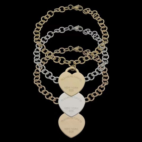 fashion new heart shaped bracelet 18k gold 925 engraved t bracelet women party gift thick edition designer bracelet luxury jewelry, Black
fashion new heart shaped bracelet 18k gold 925 engraved t bracelet women party gift thick edition designer bracelet luxury jewelry, Black