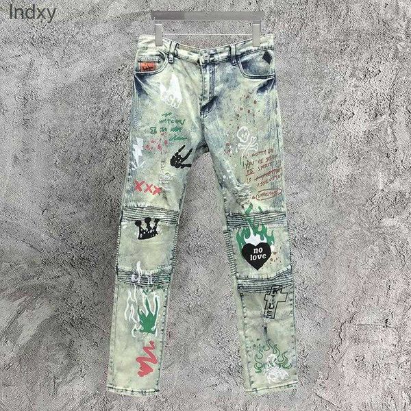 men's jeans 2023 high street washed painted jean men streetwear portrait printed skinny slim fit party casual trousers pantalones, Blue
men's jeans 2023 high street washed painted jean men streetwear portrait printed skinny slim fit party casual trousers pantalones, Blue