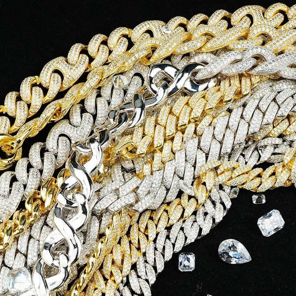 hip hop iced out jewelry miami micro luxury 925 sterling sier gra vvs1 moissanite diamond cuban link chain necklace men, Silver
hip hop iced out jewelry miami micro luxury 925 sterling sier gra vvs1 moissanite diamond cuban link chain necklace men, Silver