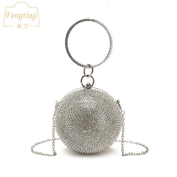 evening bags silver mini round ball for women fashion diamonds clutch bag ladies messenger chain handbag ftb166 230901
evening bags silver mini round ball for women fashion diamonds clutch bag ladies messenger chain handbag ftb166 230901
