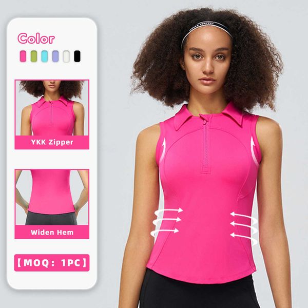 sport lu lu women vest yoga polo collar tank with half zip golf wear activewear summer shirt gym athletic
sport lu lu women vest yoga polo collar tank with half zip golf wear activewear summer shirt gym athletic