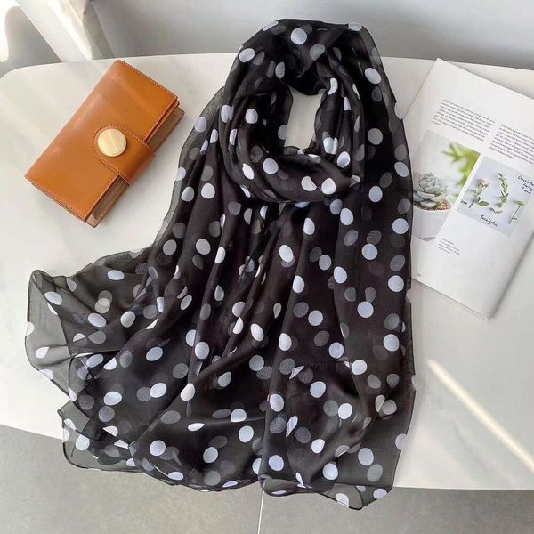 spring and summer soft silk scarf size print beach dot spotted travel sunscreen for women, Blue;gray
spring and summer soft silk scarf size print beach dot spotted travel sunscreen for women, Blue;gray