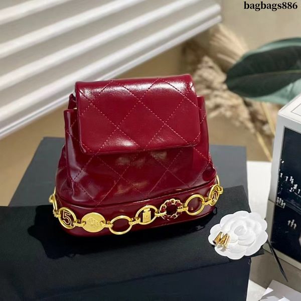 23p mini coin backpack luxury designer bag oil wax leather mini backpack bags designer women bag new backpack designers duma19cm