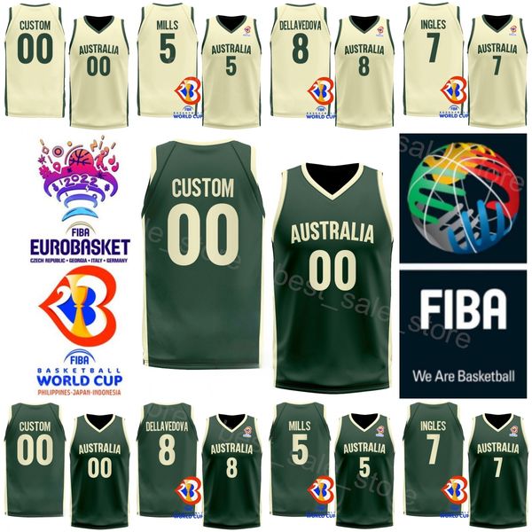 

print 2023 world cup basketball jersey australia national team 6 josh green 2 matisse thybulle 26 duop reath ben simmons 25 6 andrew bogut 8, Black