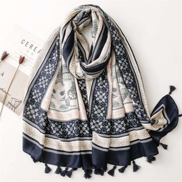 reductive national bohemian yunnan travelling elegant simple scarf women, Blue;gray
reductive national bohemian yunnan travelling elegant simple scarf women, Blue;gray