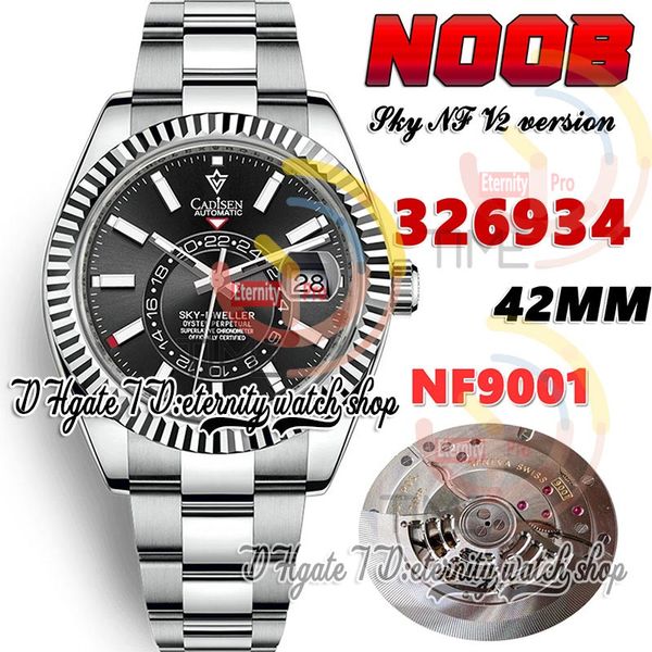 n v2 42mm sky nf326934 a9001 complication calendar automatic mens watch fluted bezel black dial stick markers 904l steel bracelet super edit, Slivery;brown
n v2 42mm sky nf326934 a9001 complication calendar automatic mens watch fluted bezel black dial stick markers 904l steel bracelet super edit, Slivery;brown