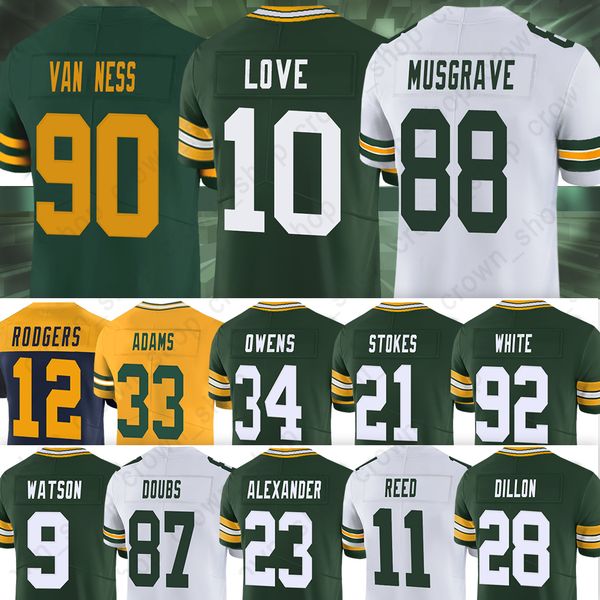 10 love football green bayes packer jersey lukas van ness tucker kraft luke musgrave jayden reed christian watson aj dillon jaire alexander, Black;red
10 love football green bayes packer jersey lukas van ness tucker kraft luke musgrave jayden reed christian watson aj dillon jaire alexander, Black;red