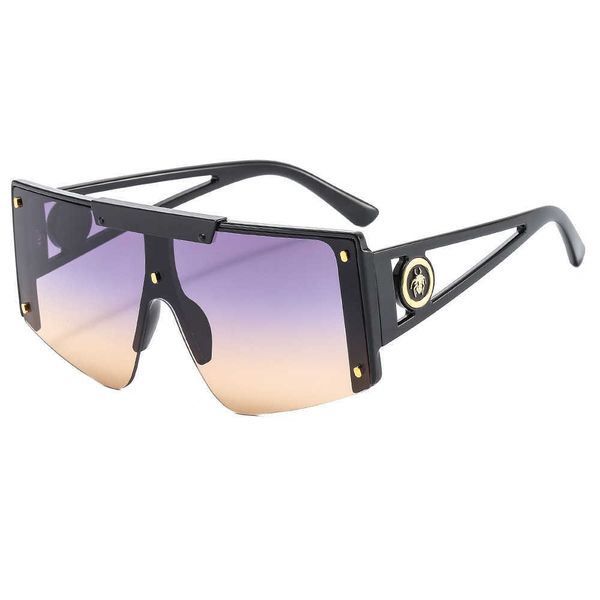 sunglasses designer fashion luxury new head same style punk metal personalized glasses, White;black
sunglasses designer fashion luxury new head same style punk metal personalized glasses, White;black