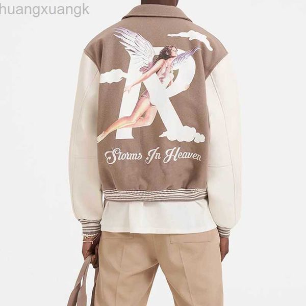 2023 reprreesent angel printed embroidery panelled baseball jacket man women fashion varsity coat oversize baseball uniform fzjk736, Black;brown
2023 reprreesent angel printed embroidery panelled baseball jacket man women fashion varsity coat oversize baseball uniform fzjk736, Black;brown