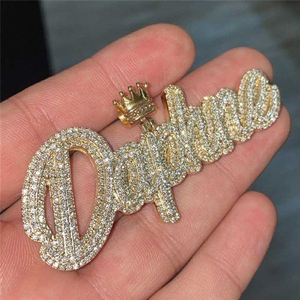 2021 customized pass diamonds tter with crown diamond hiphop iced out letter pendant jewelry, Silver
2021 customized pass diamonds tter with crown diamond hiphop iced out letter pendant jewelry, Silver