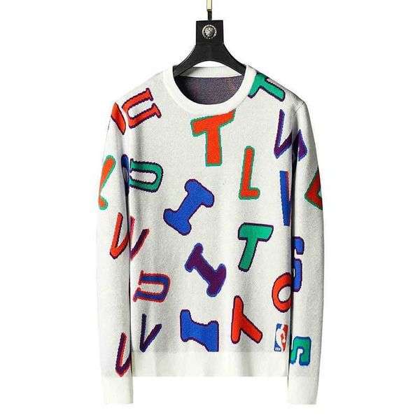 autumn and winter new men's round neck knit letter jacquard business leisure trend light luxury warm sweater, Black
autumn and winter new men's round neck knit letter jacquard business leisure trend light luxury warm sweater, Black