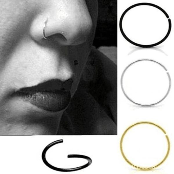 steel hoop nose ring earring ear clip cuff stud body piercing jewelry 316l stainless steel 18g 20g 22g choose size fake lip, Slivery;golden
steel hoop nose ring earring ear clip cuff stud body piercing jewelry 316l stainless steel 18g 20g 22g choose size fake lip, Slivery;golden