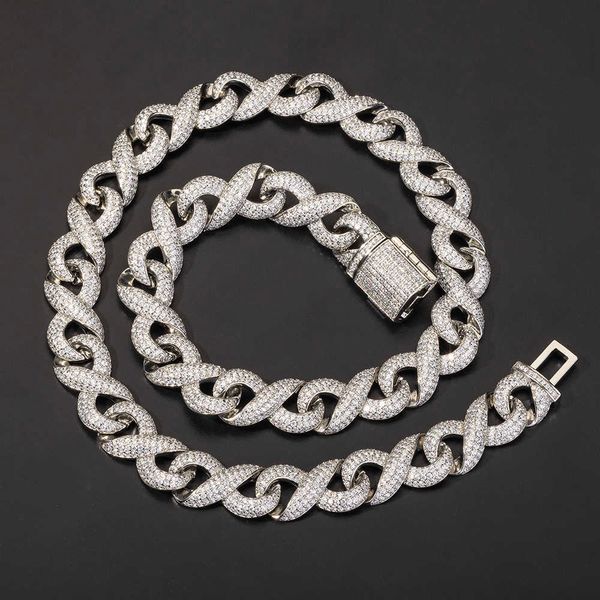 factory price zircon infinity cuban link necklace bling iced out 15mm cuban chain luxury hip hop mens jewelry, Silver
factory price zircon infinity cuban link necklace bling iced out 15mm cuban chain luxury hip hop mens jewelry, Silver