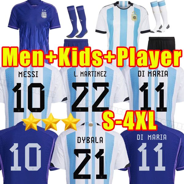 3 stars world argentina soccer jerseys player version 2022 2023 di maria dybala football shirt aguero maradona montiel martinez men kids ful, Black;yellow
3 stars world argentina soccer jerseys player version 2022 2023 di maria dybala football shirt aguero maradona montiel martinez men kids ful, Black;yellow