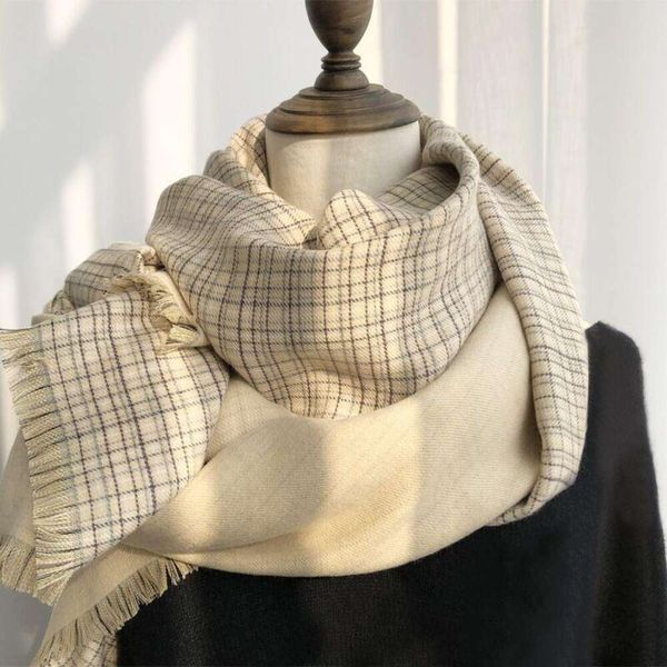 artist style imitation cashmere scarf for women winter korean version of the versatile checkered double sided long, Blue;gray
artist style imitation cashmere scarf for women winter korean version of the versatile checkered double sided long, Blue;gray