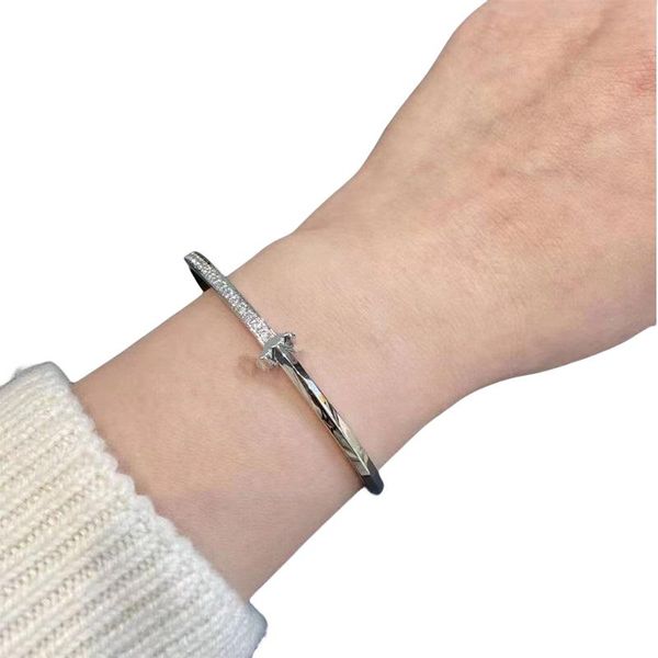 t bracelet classic luxurty fashion colorless designer titanium steel material non-allergic bracelet for women and girlfriend gift size can a, Black
t bracelet classic luxurty fashion colorless designer titanium steel material non-allergic bracelet for women and girlfriend gift size can a, Black