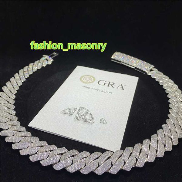 custom 20mm width 4 rows vvs moissanite cuban link chain s925 bling diamond heavy miami cuban necklace fashion hip hop chain, Silver
custom 20mm width 4 rows vvs moissanite cuban link chain s925 bling diamond heavy miami cuban necklace fashion hip hop chain, Silver