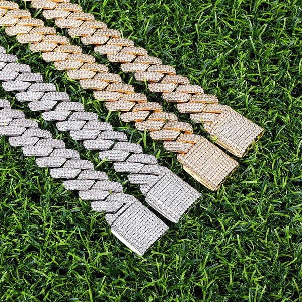 2021 new 19mm prong cuban link chain hip hop jewelry necklace brass19mm 3 rows diamond prong cuban in white gold chain necklace, Silver
2021 new 19mm prong cuban link chain hip hop jewelry necklace brass19mm 3 rows diamond prong cuban in white gold chain necklace, Silver