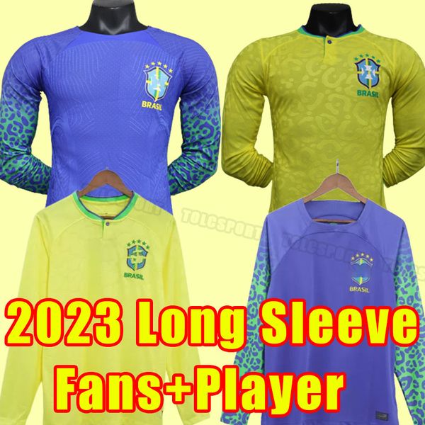 long sleeve 2022 soccer jerseys camiseta de futbol brazils 2023 football shirt neymar jr vini silva fans player version brasil 22 23 maillot, Black;yellow
long sleeve 2022 soccer jerseys camiseta de futbol brazils 2023 football shirt neymar jr vini silva fans player version brasil 22 23 maillot, Black;yellow