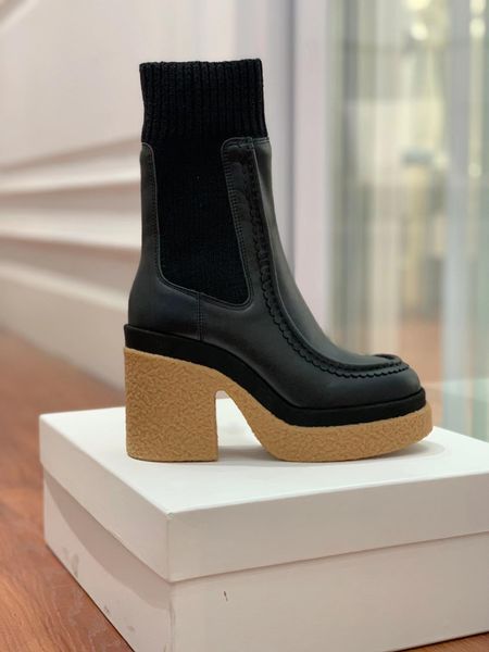 designer fashion luxury knitted short boots anti slip big sole black cowhide round head casual comfort elastic women's boots
designer fashion luxury knitted short boots anti slip big sole black cowhide round head casual comfort elastic women's boots